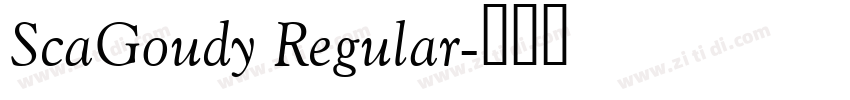 ScaGoudy Regular字体转换